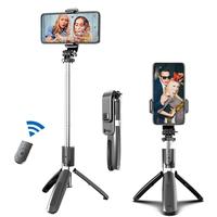 Przenośny statyw do kijka do Selfie do telefonu komórkowego robienie zdjęć transmisja na żywo Chargable Bluetooth pilot stojak trójnóg Pole 1